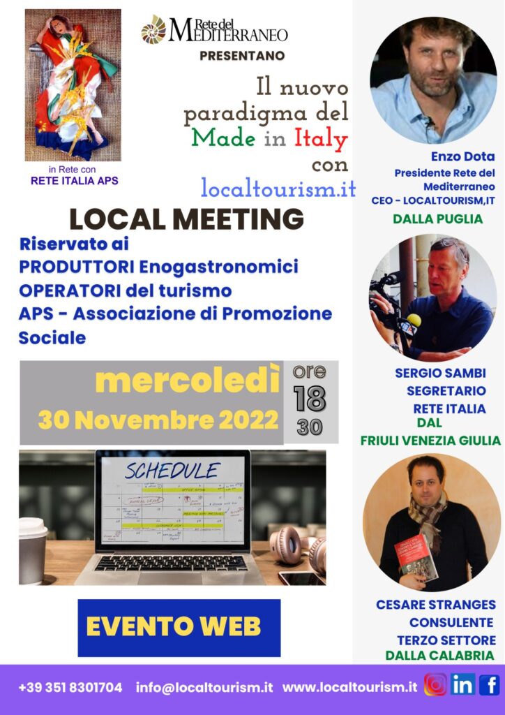 Rete Italia APS annuncia primo LocalMeeting del 30 novembre 2022