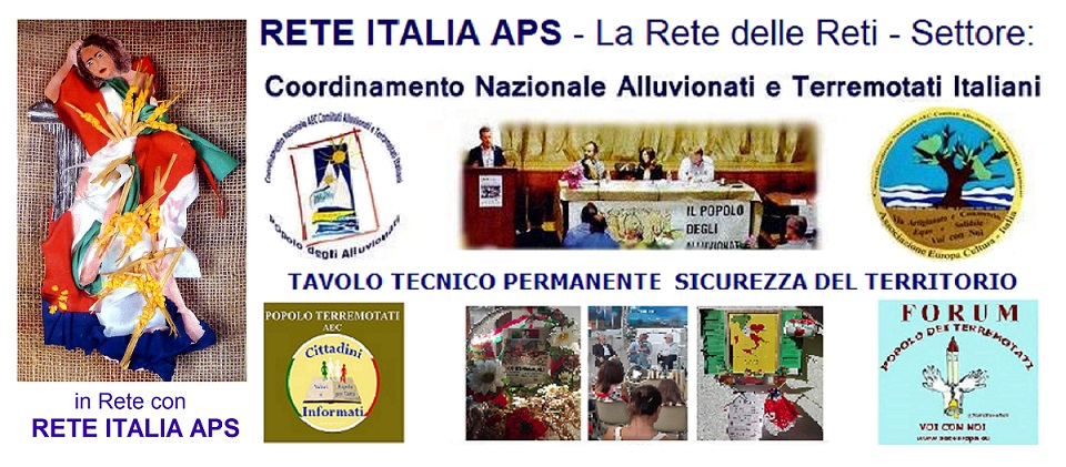 FORUM Popolo Alluvionati e Terremotati Italiani RETE ITALIA APS settore Sicurezza del Territorio