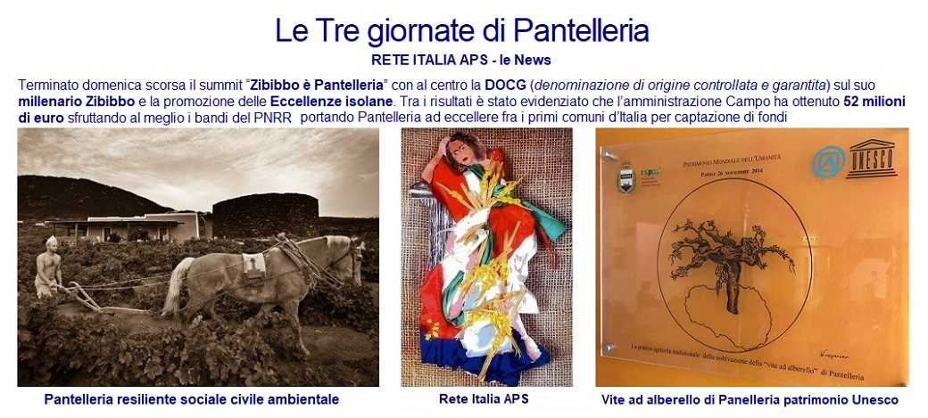 Le Tre giornate di Pantelleria – RETE ITALIA APS – le News