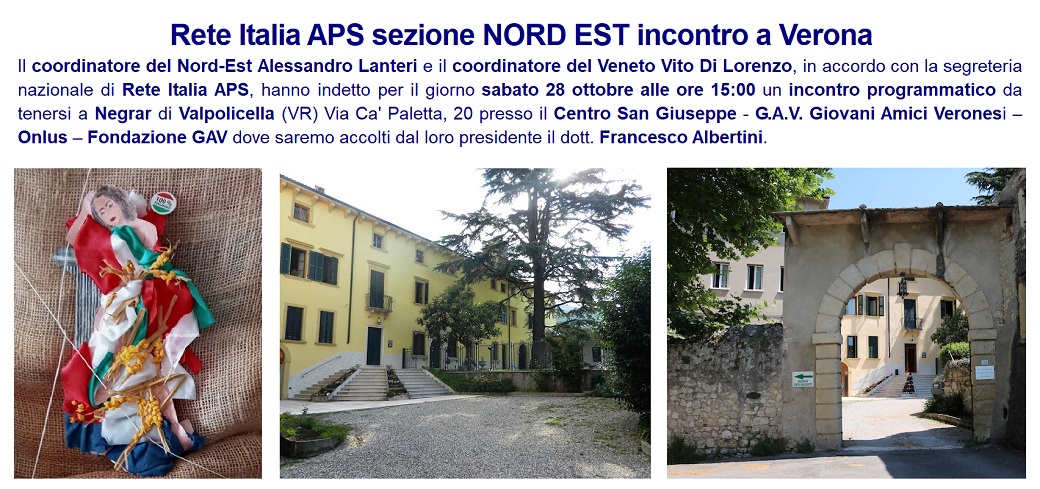 Rete Italia APS sezione NORD EST incontro a Verona