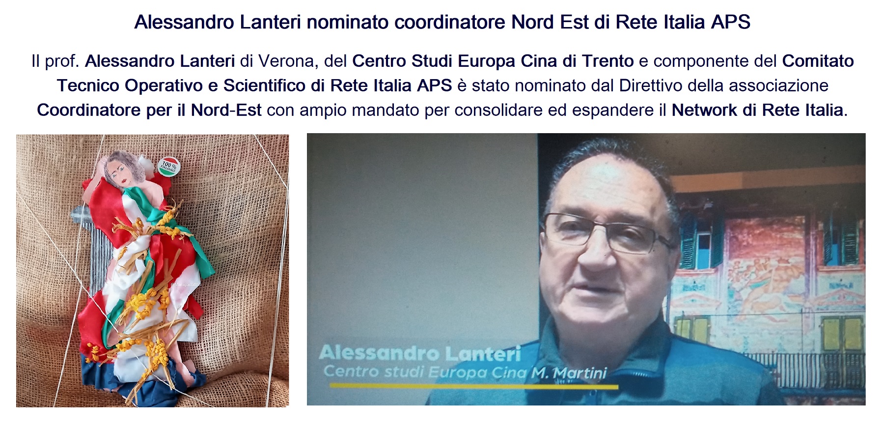Alessandro Lanteri nominato coordinatore Nord Est di Rete Italia APS