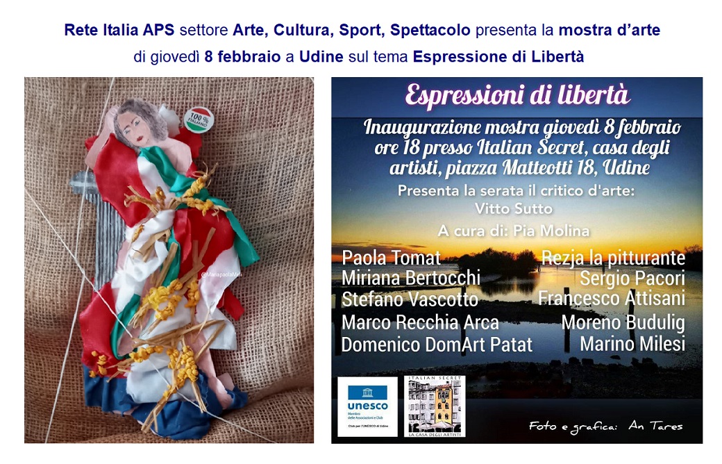 Rete Italia APS presenta la mostra d’arte sul tema Espressione di Libertà