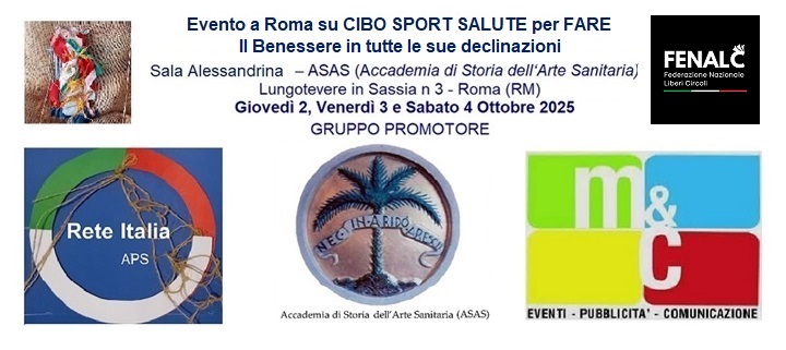Rete Italia APS presenta evento CIBO SPORT SALUTE per FARE